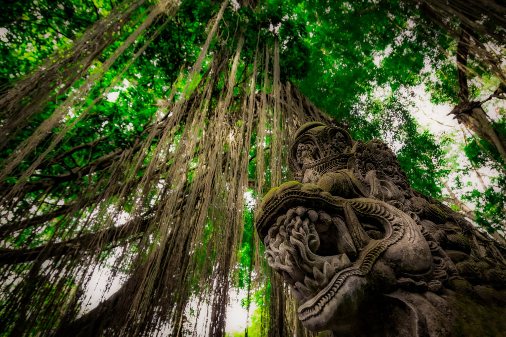 インドネシアの竜の像